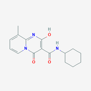 molecular formula C16H19N3O3 B2502089 N-cyclohexyl-2-hydroxy-9-methyl-4-oxo-4H-pyrido[1,2-a]pyrimidine-3-carboxamide CAS No. 886893-82-9
