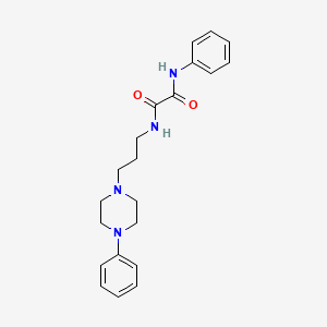 molecular formula C21H26N4O2 B2502114 N1-phenyl-N2-(3-(4-phenylpiperazin-1-yl)propyl)oxalamide CAS No. 1049509-30-9