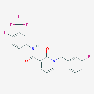 molecular formula C20H13F5N2O2 B2502144 N-(4-fluoro-3-(trifluoromethyl)phenyl)-1-(3-fluorobenzyl)-2-oxo-1,2-dihydropyridine-3-carboxamide CAS No. 899753-93-6