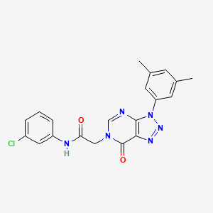 molecular formula C20H17ClN6O2 B2502147 N-(3-chlorophenyl)-2-[3-(3,5-dimethylphenyl)-7-oxo-3H,6H,7H-[1,2,3]triazolo[4,5-d]pyrimidin-6-yl]acetamide CAS No. 888425-09-0