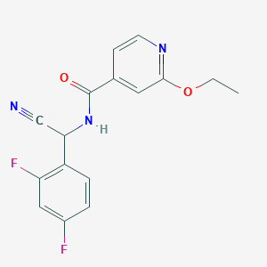 molecular formula C16H13F2N3O2 B2502186 N-[Cyano-(2,4-difluorophenyl)methyl]-2-ethoxypyridine-4-carboxamide CAS No. 1436218-32-4