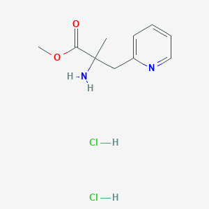 molecular formula C10H16Cl2N2O2 B2502210 methyl2-amino-2-methyl-3-(pyridin-2-yl)propanoatedihydrochloride CAS No. 2580205-19-0