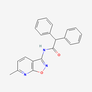 molecular formula C21H17N3O2 B2502224 N-(6-methylisoxazolo[5,4-b]pyridin-3-yl)-2,2-diphenylacetamide CAS No. 1105245-35-9