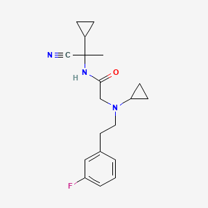 molecular formula C19H24FN3O B2502242 N-(1-cyano-1-cyclopropylethyl)-2-{cyclopropyl[2-(3-fluorophenyl)ethyl]amino}acetamide CAS No. 1355830-75-9