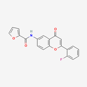 molecular formula C20H12FNO4 B2502243 N-(2-(2-fluorophenyl)-4-oxo-4H-chromen-6-yl)furan-2-carboxamide CAS No. 923178-97-6