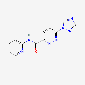 molecular formula C13H11N7O B2502269 N-(6-methylpyridin-2-yl)-6-(1H-1,2,4-triazol-1-yl)pyridazine-3-carboxamide CAS No. 1448034-42-1