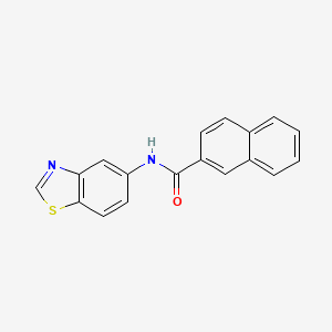 molecular formula C18H12N2OS B2502354 N-(benzo[d]thiazol-5-yl)-2-naphthamide CAS No. 922969-33-3