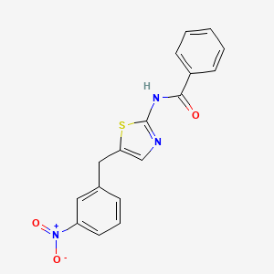 molecular formula C17H13N3O3S B2502364 N-(5-(3-nitrobenzyl)thiazol-2-yl)benzamide CAS No. 327078-01-3