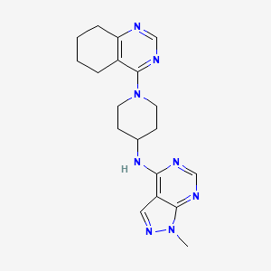 molecular formula C19H24N8 B2502368 N-{1-methyl-1H-pyrazolo[3,4-d]pyrimidin-4-yl}-1-(5,6,7,8-tetrahydroquinazolin-4-yl)piperidin-4-amine CAS No. 2097861-79-3
