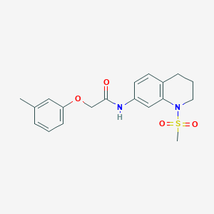 molecular formula C19H22N2O4S B2502416 N-(1-methanesulfonyl-1,2,3,4-tetrahydroquinolin-7-yl)-2-(3-methylphenoxy)acetamide CAS No. 1005302-53-3