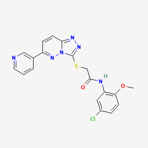 molecular formula C19H15ClN6O2S B2502433 N-(5-chloro-2-methoxyphenyl)-2-((6-(pyridin-3-yl)-[1,2,4]triazolo[4,3-b]pyridazin-3-yl)thio)acetamide CAS No. 894057-70-6