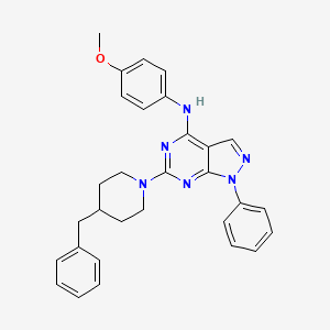 6-(4-benzylpiperidin-1-yl)-N-(4-methoxyphenyl)-1-phenyl-1H-pyrazolo[3,4-d]pyrimidin-4-amine