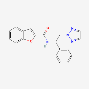N-(1-phenyl-2-(2H-1,2,3-triazol-2-yl)ethyl)benzofuran-2-carboxamide