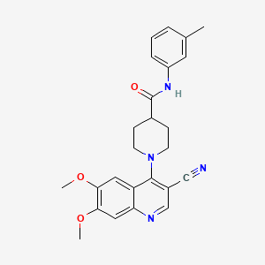 4-(1,1-dioxido-2H-1,2,4-benzothiadiazin-3-yl)-3,3-dimethyl-N-(3-methylbutyl)butanamide