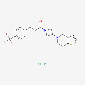 1-(3-(6,7-dihydrothieno[3,2-c]pyridin-5(4H)-yl)azetidin-1-yl)-3-(4-(trifluoromethyl)phenyl)propan-1-one hydrochloride