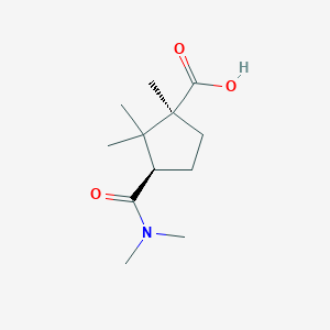 molecular formula C12H21NO3 B2502461 rac-(1R,3S)-3-(dimethylcarbamoyl)-1,2,2-trimethylcyclopentane-1-carboxylic acid CAS No. 2377005-28-0