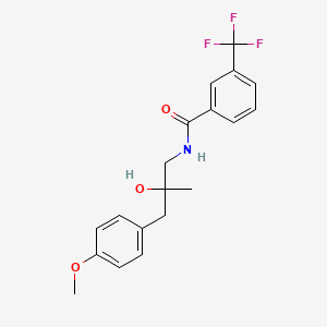 molecular formula C19H20F3NO3 B2502463 N-[2-hydroxy-3-(4-methoxyphenyl)-2-methylpropyl]-3-(trifluoromethyl)benzamide CAS No. 1396745-99-5