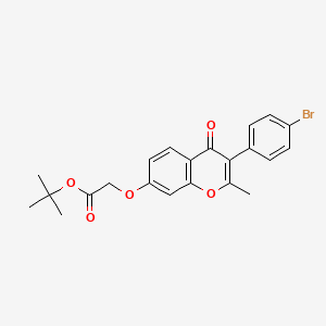 molecular formula C22H21BrO5 B2502468 tert-butyl 2-{[3-(4-bromophenyl)-2-methyl-4-oxo-4H-chromen-7-yl]oxy}acetate CAS No. 610762-67-9