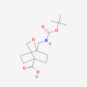 B2502472 1-(((tert-Butoxycarbonyl)amino)methyl)-2-oxabicyclo[2.2.2]octane-4-carboxylic acid CAS No. 2243516-55-2