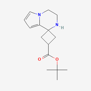molecular formula C15H22N2O2 B2502528 Tert-butyl spiro[3,4-dihydro-2H-pyrrolo[1,2-a]pyrazine-1,3'-cyclobutane]-1'-carboxylate CAS No. 2287300-94-9