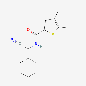 molecular formula C15H20N2OS B2502542 N-[cyano(cyclohexyl)methyl]-4,5-dimethylthiophene-2-carboxamide CAS No. 1497071-29-0
