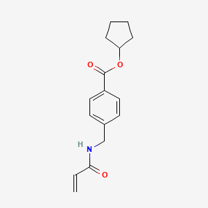 B2502548 Cyclopentyl 4-[(prop-2-enoylamino)methyl]benzoate CAS No. 2361674-81-7