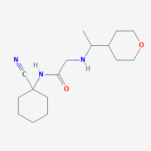 molecular formula C16H27N3O2 B2502617 N-(1-Cyanocyclohexyl)-2-[1-(oxan-4-yl)ethylamino]acetamide CAS No. 1607271-76-0