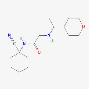 N-(1-Cyanocyclohexyl)-2-[1-(oxan-4-yl)ethylamino]acetamide