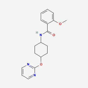 2-methoxy-N-((1r,4r)-4-(pyrimidin-2-yloxy)cyclohexyl)benzamide