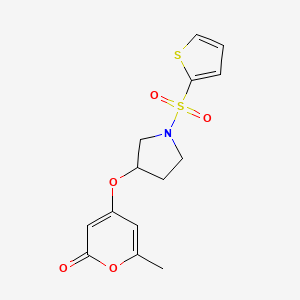 6-methyl-4-((1-(thiophen-2-ylsulfonyl)pyrrolidin-3-yl)oxy)-2H-pyran-2-one