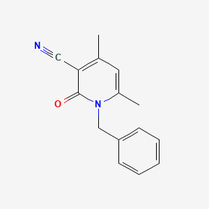 molecular formula C15H14N2O B2502626 1-Benzyl-4,6-dimethyl-2-oxo-1,2-dihydropyridine-3-carbonitrile CAS No. 64488-19-3