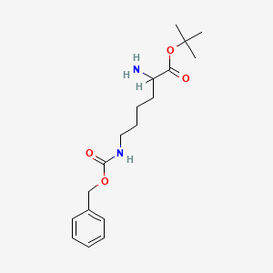 molecular formula C18H28N2O4 B2502631 Tert-butyl 2-amino-6-{[(benzyloxy)carbonyl]amino}hexanoate CAS No. 706820-74-8