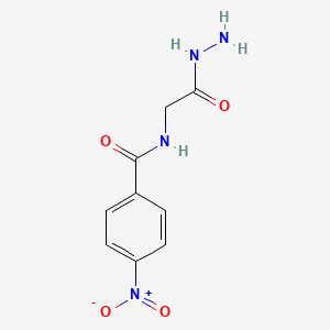 molecular formula C9H10N4O4 B2502655 N-Hydrazinocarbonylmethyl-4-nitro-benzamide CAS No. 139645-87-7