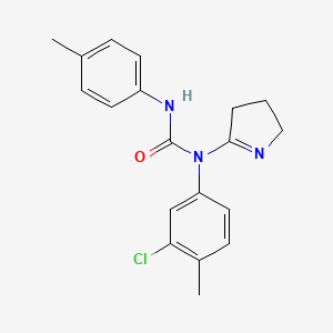 molecular formula C19H20ClN3O B2502671 3-(3-chloro-4-methylphenyl)-3-(3,4-dihydro-2H-pyrrol-5-yl)-1-(4-methylphenyl)urea CAS No. 905797-27-5