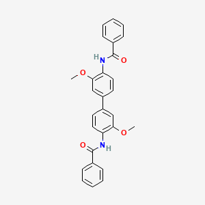 molecular formula C28H24N2O4 B2502684 N-[4-(4-benzamido-3-methoxyphenyl)-2-methoxyphenyl]benzamide CAS No. 32357-89-4
