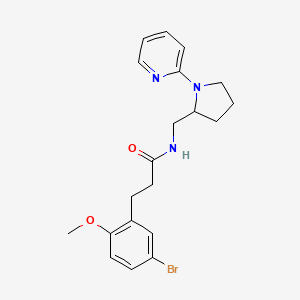 3-(5-bromo-2-methoxyphenyl)-N-((1-(pyridin-2-yl)pyrrolidin-2-yl)methyl)propanamide