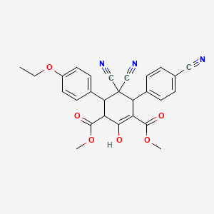 Dimethyl 5,5-dicyano-6-(4-cyanophenyl)-4-(4-ethoxyphenyl)-2-hydroxy-1-cyclohexene-1,3-dicarboxylate