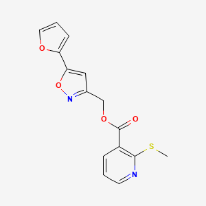 (5-(Furan-2-yl)isoxazol-3-yl)methyl 2-(methylthio)nicotinate