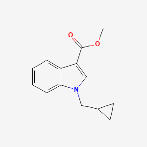 molecular formula C14H15NO2 B2502712 methyl 1-(cyclopropylmethyl)-1H-indole-3-carboxylate CAS No. 858515-84-1