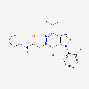 N-cyclopentyl-2-(4-isopropyl-7-oxo-1-(o-tolyl)-1H-pyrazolo[3,4-d]pyridazin-6(7H)-yl)acetamide