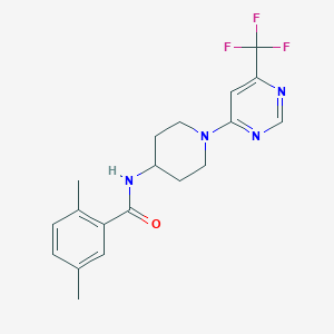 2,5-dimethyl-N-{1-[6-(trifluoromethyl)pyrimidin-4-yl]piperidin-4-yl}benzamide