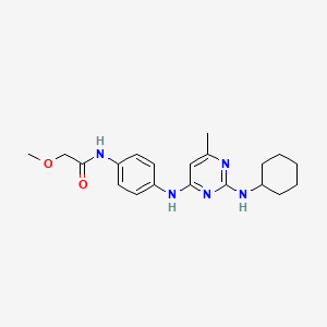 N-(4-((2-(cyclohexylamino)-6-methylpyrimidin-4-yl)amino)phenyl)-2-methoxyacetamide