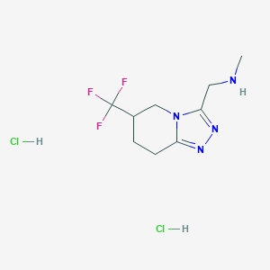 methyl({[6-(trifluoromethyl)-5H,6H,7H,8H-[1,2,4]triazolo[4,3-a]pyridin-3-yl]methyl})amine dihydrochloride