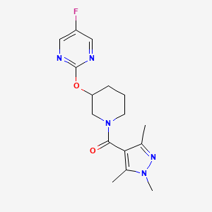 (3-((5-fluoropyrimidin-2-yl)oxy)piperidin-1-yl)(1,3,5-trimethyl-1H-pyrazol-4-yl)methanone