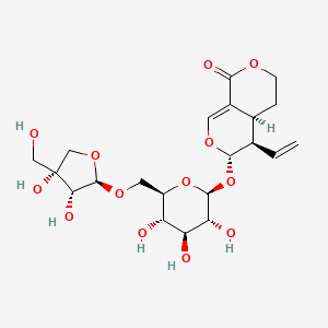 molecular formula C21H30O13 B2502763 6'-O-beta-D-Apiofuranosylsweroside CAS No. 266678-59-5