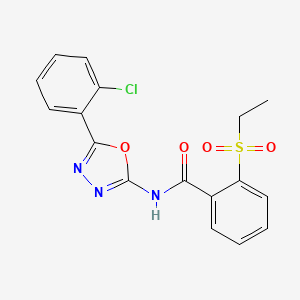 molecular formula C17H14ClN3O4S B2502779 N-[5-(2-chlorophenyl)-1,3,4-oxadiazol-2-yl]-2-(ethanesulfonyl)benzamide CAS No. 886924-24-9