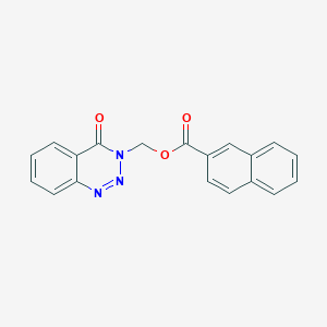 molecular formula C19H13N3O3 B2502784 (4-oxobenzo[d][1,2,3]triazin-3(4H)-yl)methyl 2-naphthoate CAS No. 452966-68-6