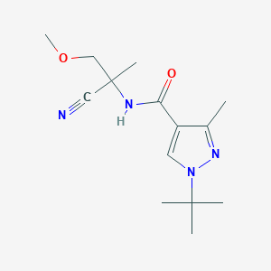 1-Tert-butyl-N-(2-cyano-1-methoxypropan-2-yl)-3-methylpyrazole-4-carboxamide