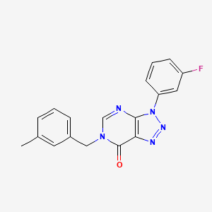 3-(3-Fluorophenyl)-6-[(3-methylphenyl)methyl]triazolo[4,5-d]pyrimidin-7-one