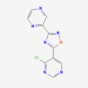 4-Chloro-5-(3-pyrazin-2-yl-1,2,4-oxadiazol-5-yl)pyrimidine